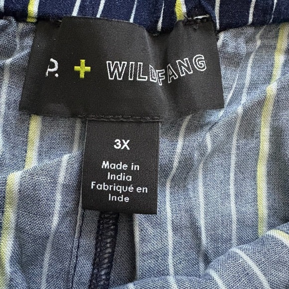 BP. The Label Nordstrom Striped womens Shorts Navy Yellow White 3X Elastic Waist - Picture 4 of 14